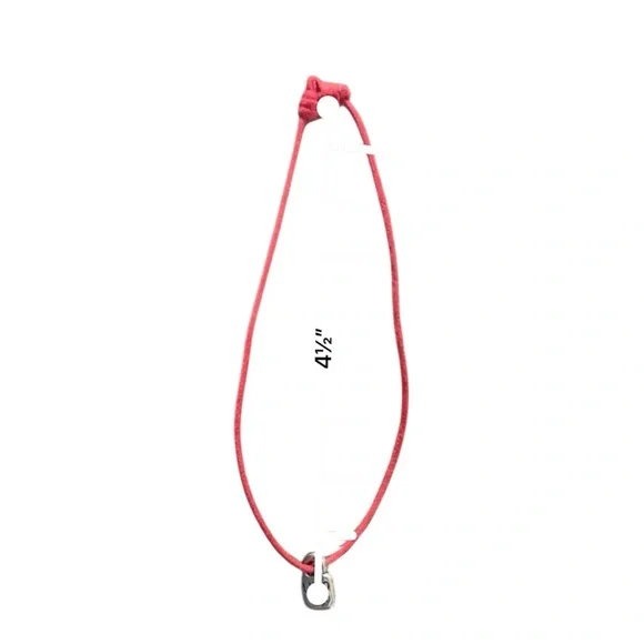 UNO de 50 Red Cord Bracelet Silver Charm Adjustable Unisex NWOT - Picture 3 of 3